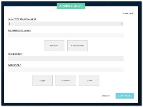 monitoraggio arrivo larve avanottiera con Ecertus