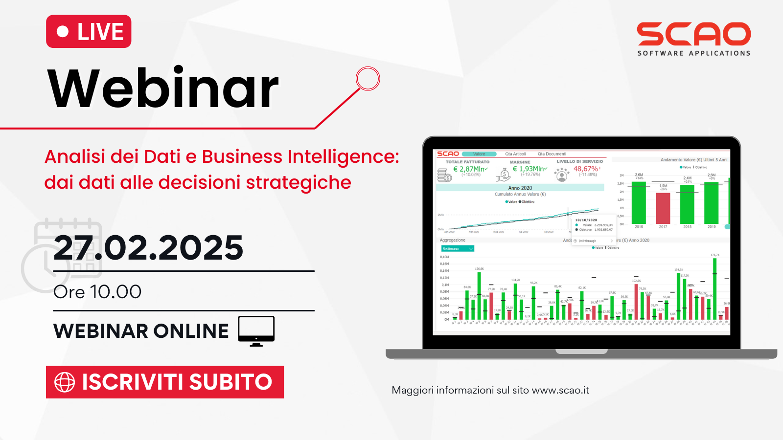 Webinar. Analisi dati e Business Intelligence per l’industria