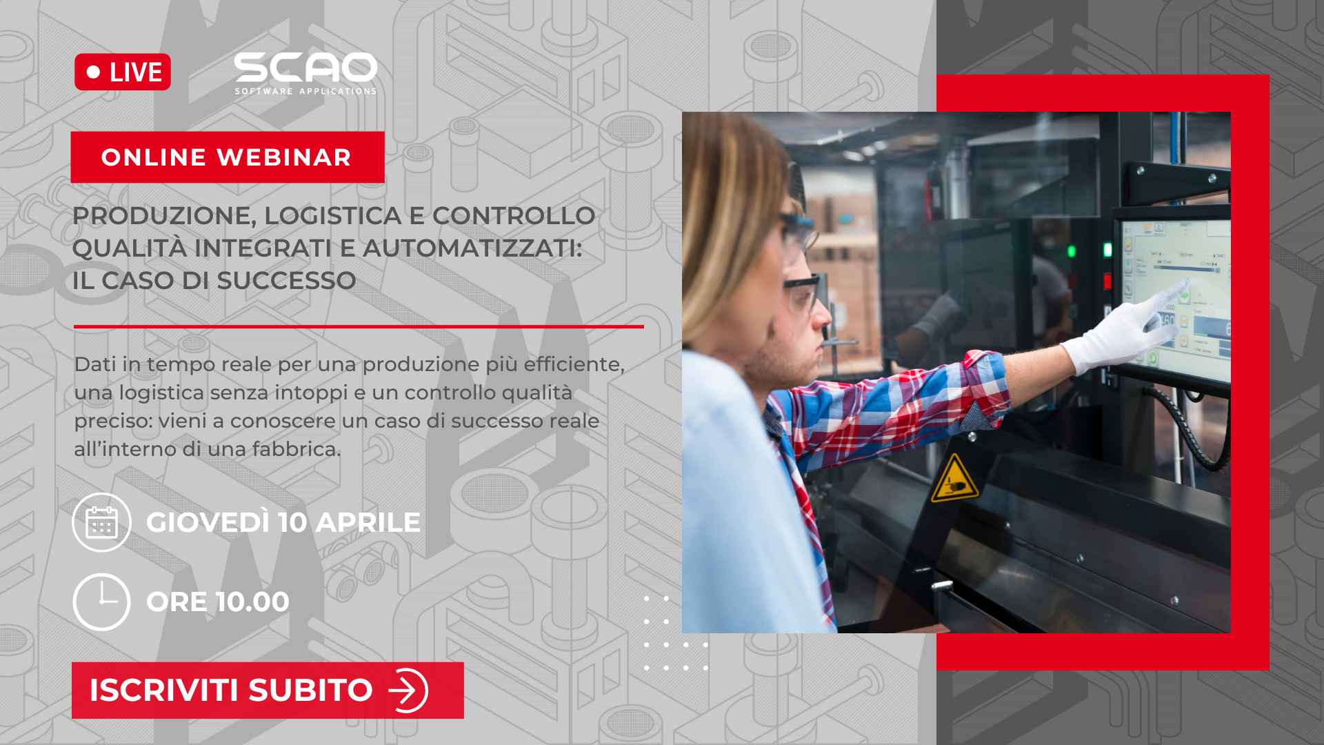 Webinar. Produzione, Logistica e Controllo Qualità integrati e automatizzati